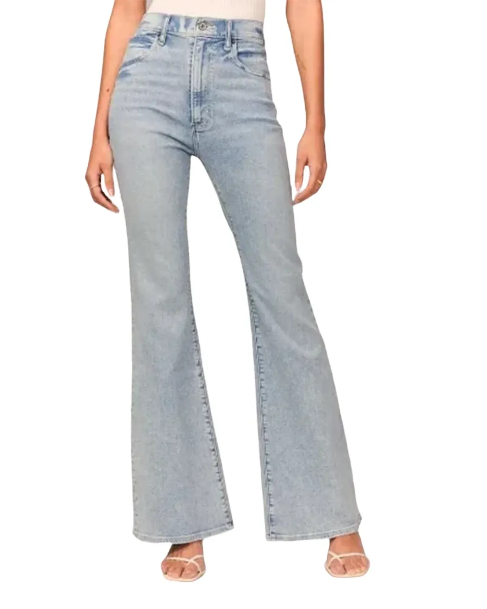 AROSA| Damen Jeans mit ausgestelltem Bein und elastischem Komfort für Arbeit & Freizeit