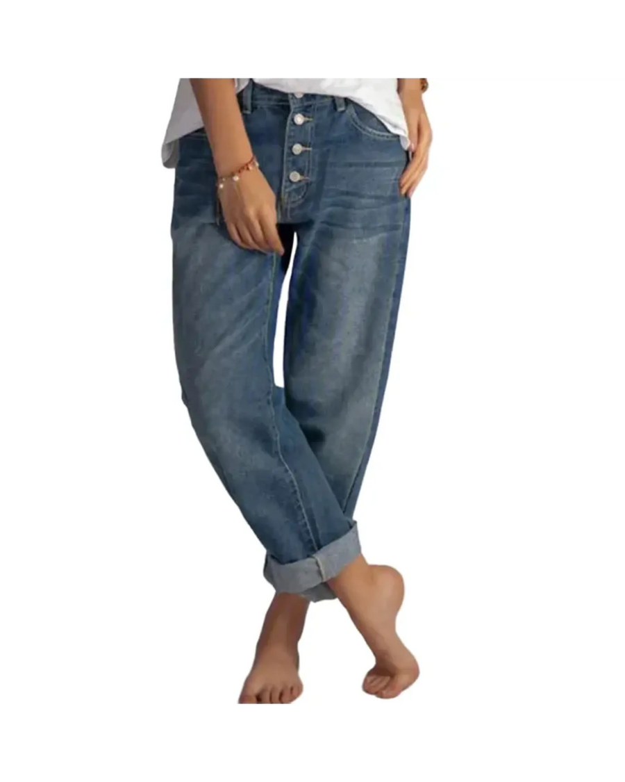 AROSA| Damen Jeans mit weiter Passform und elastischem Material für Freizeit & Ferien