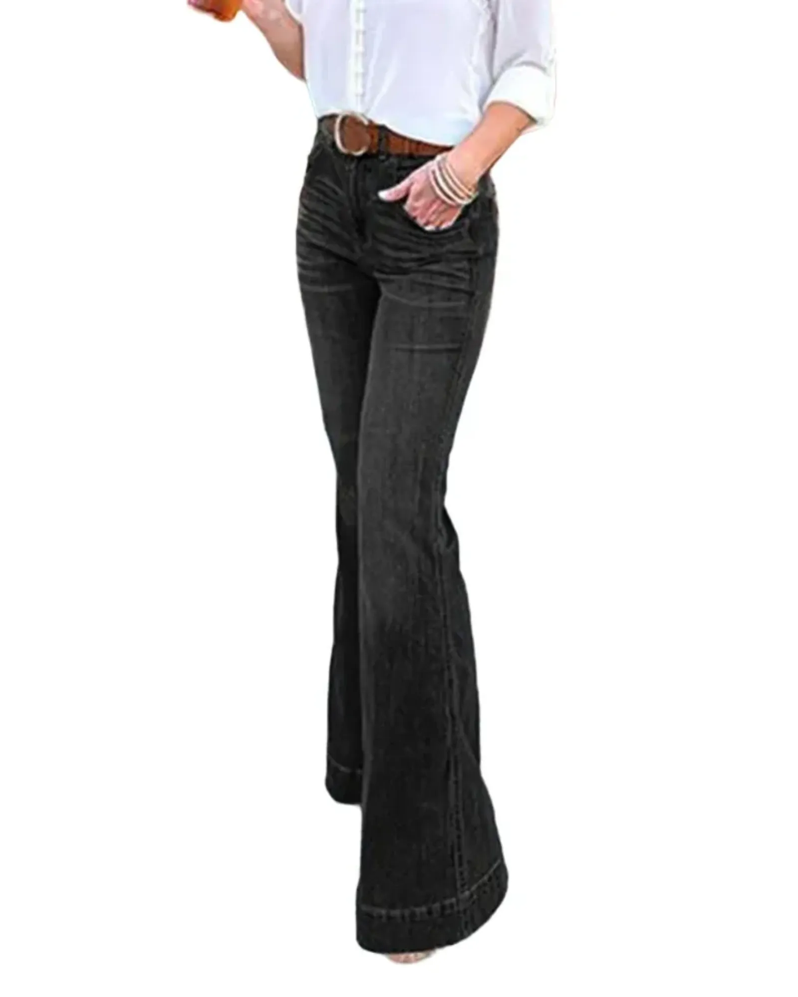 AROSA| Damen Jeans im Vintage-Stil mit geradem Schnitt für Freizeit & Arbeit
