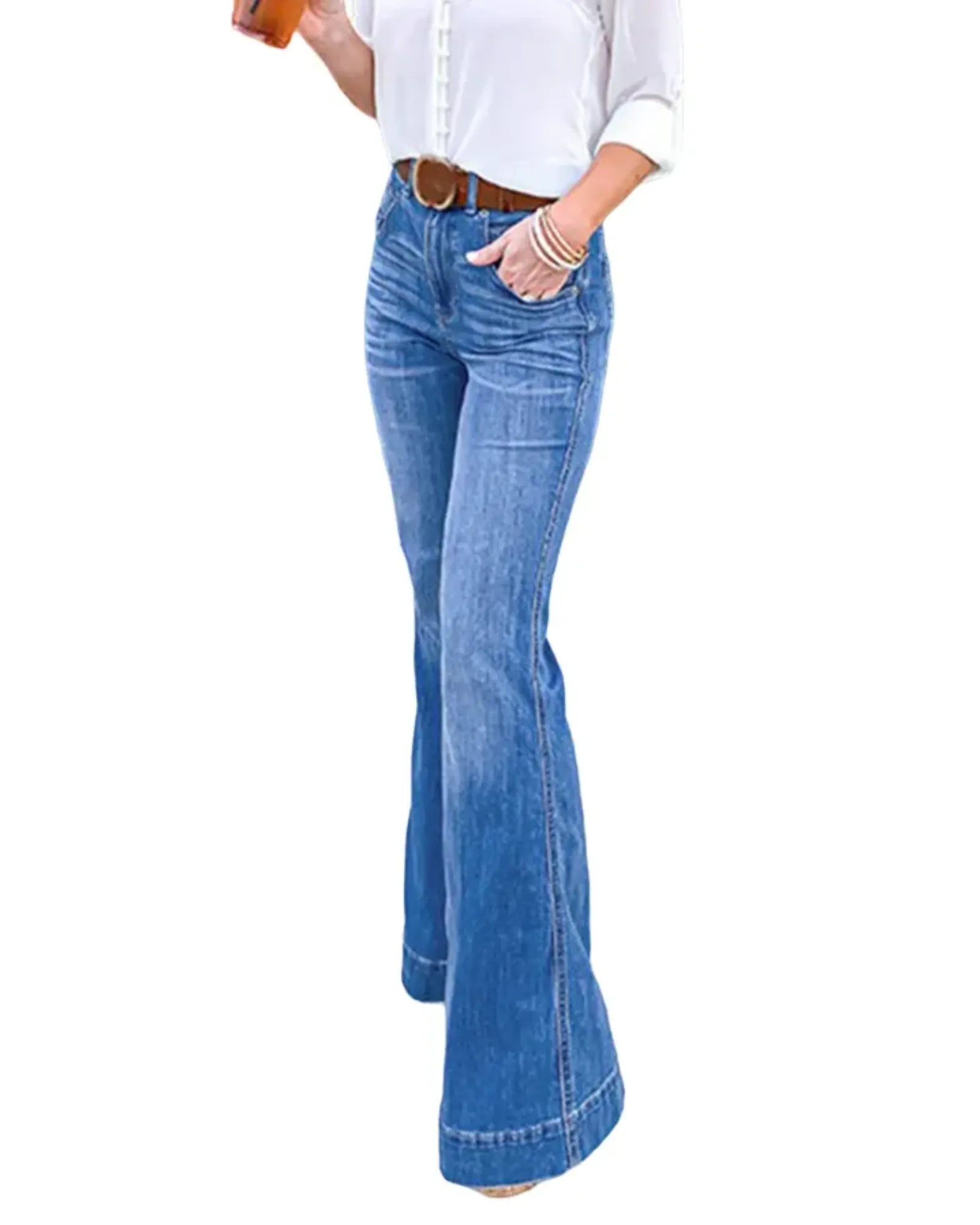 AROSA| Damen Jeans im Vintage-Stil mit geradem Schnitt für Freizeit & Arbeit
