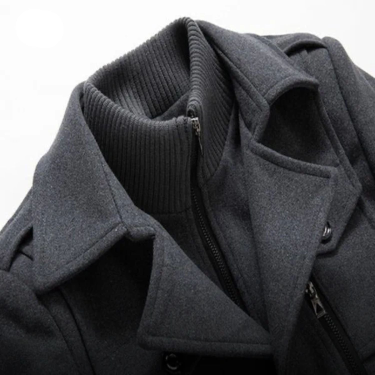 WoolGuard Winterjacke | Sanfter Wollmix mit doppelten Kragen