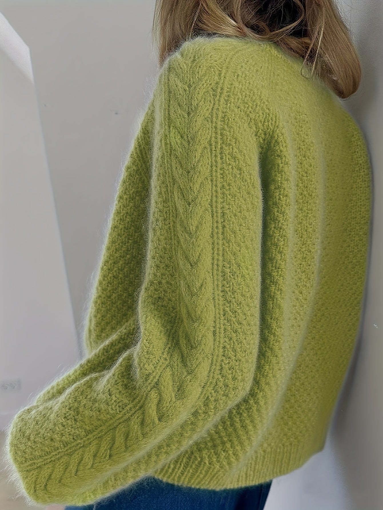 Dwina™ Strickjacke mit Knöpfen und Zopfmuster