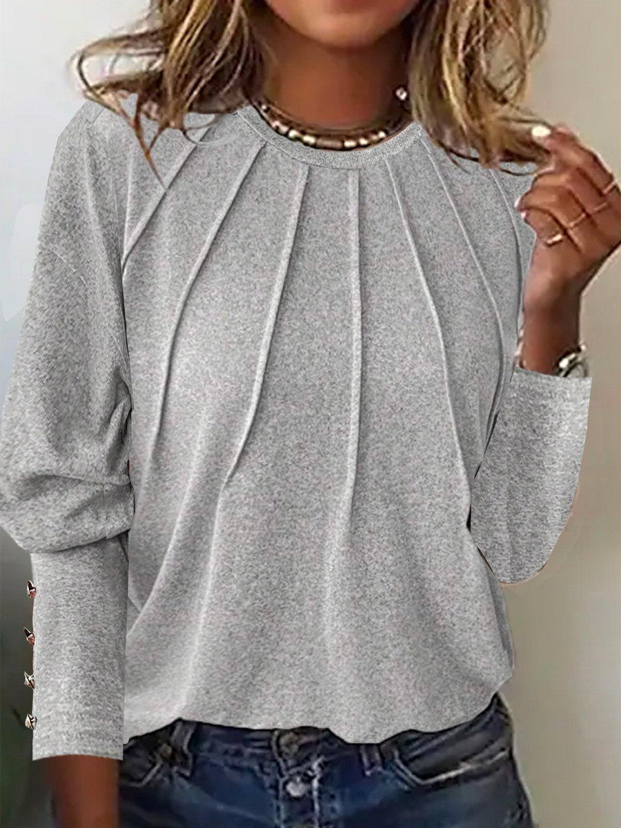 Grauakzent Langarmshirt