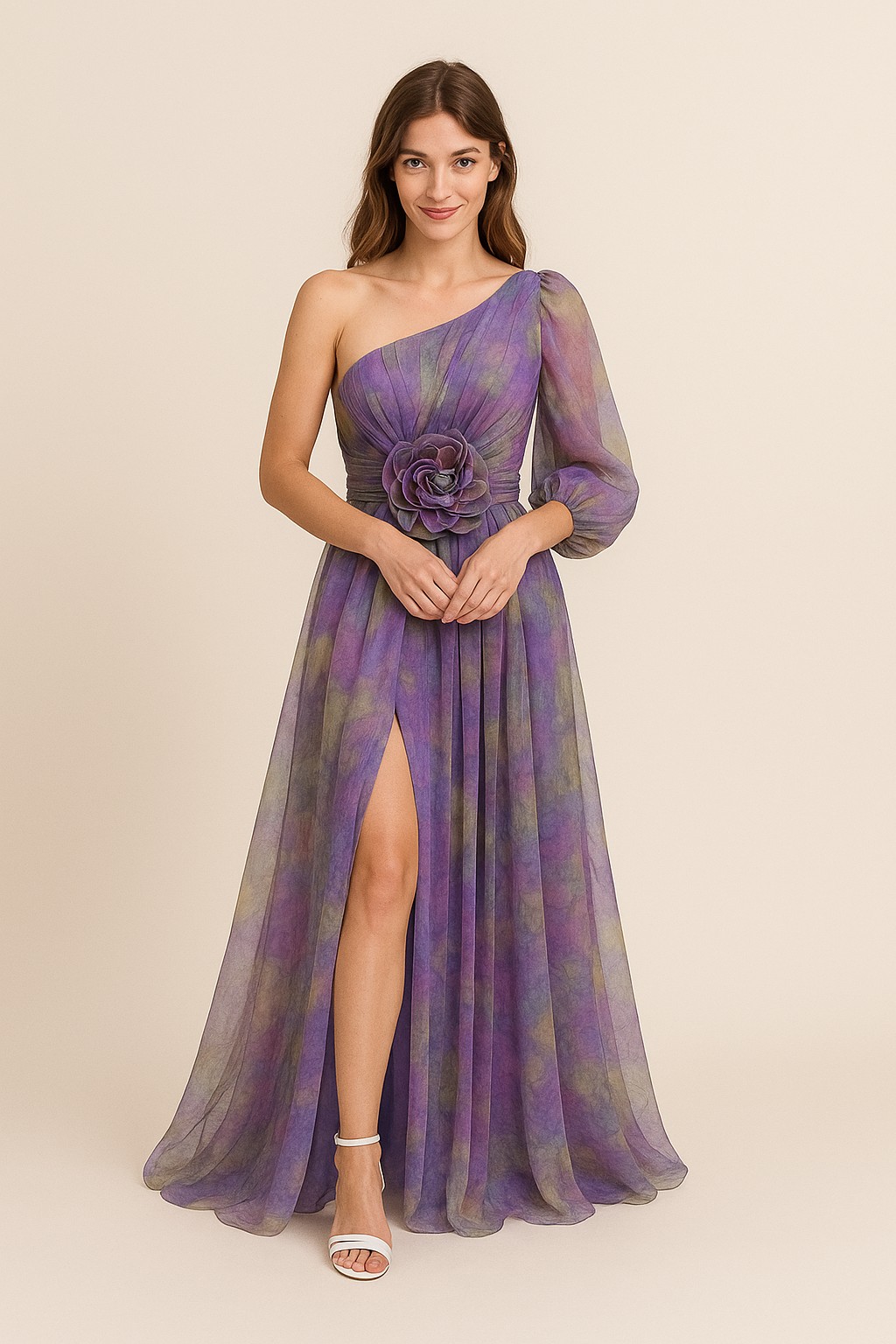 AROSA | luftig-leichtes Kleid mit One‑Shoulder‑Schnitt