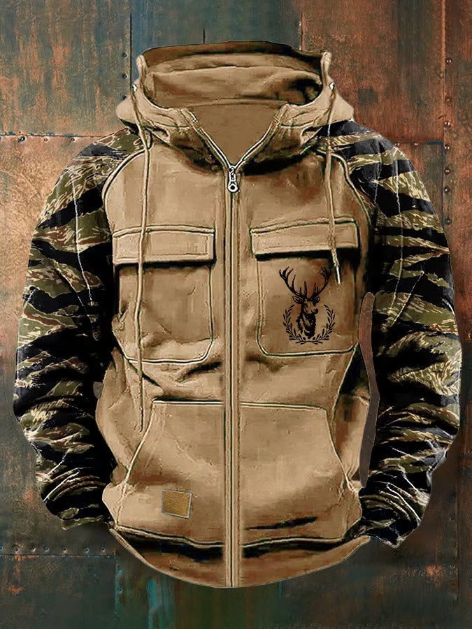 Nordrek | Zip-Hoodie mit Tarnärmeln