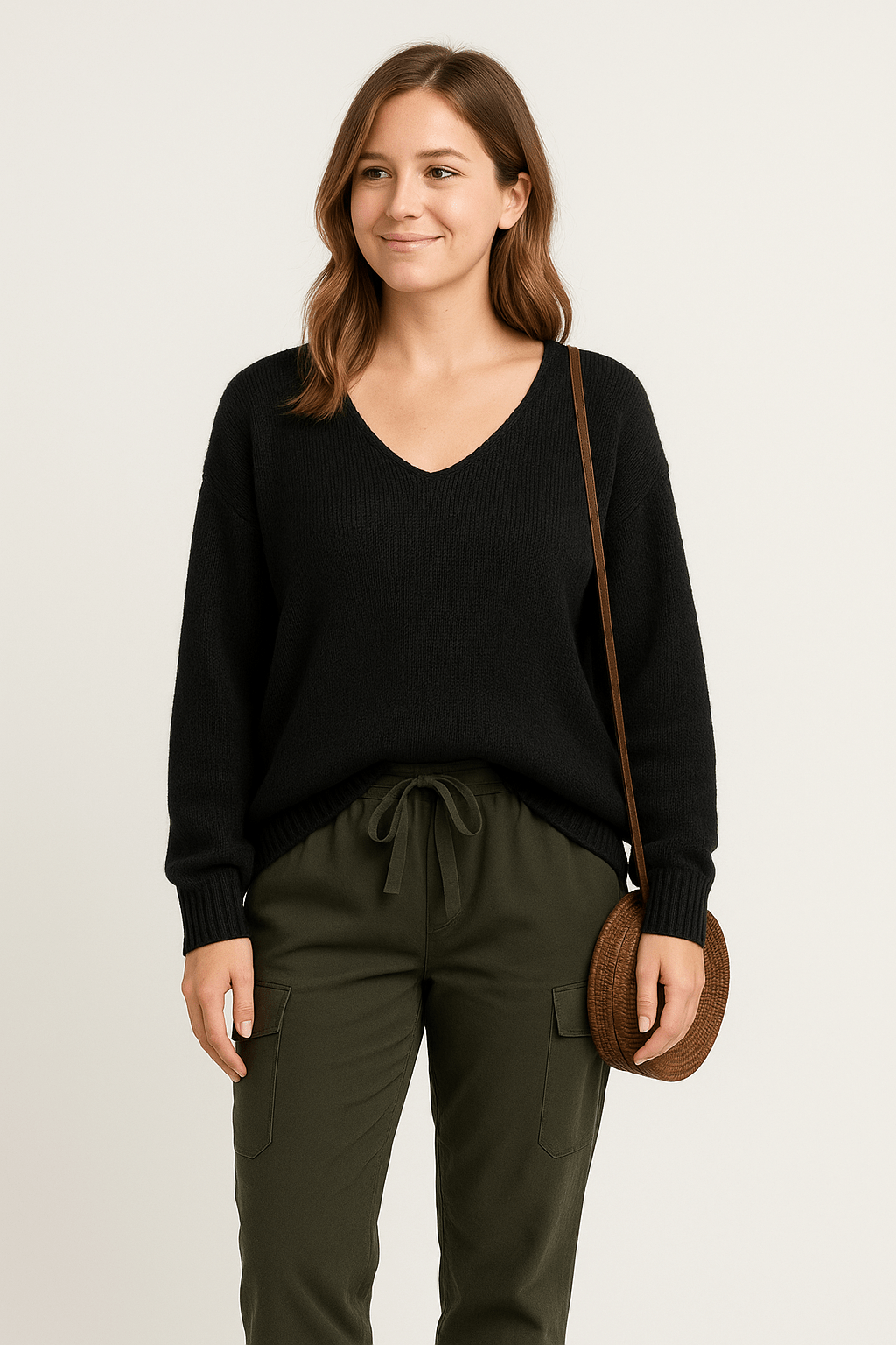 AROSA| Damen Lockerer Strickpullover mit elegantem Schnitt