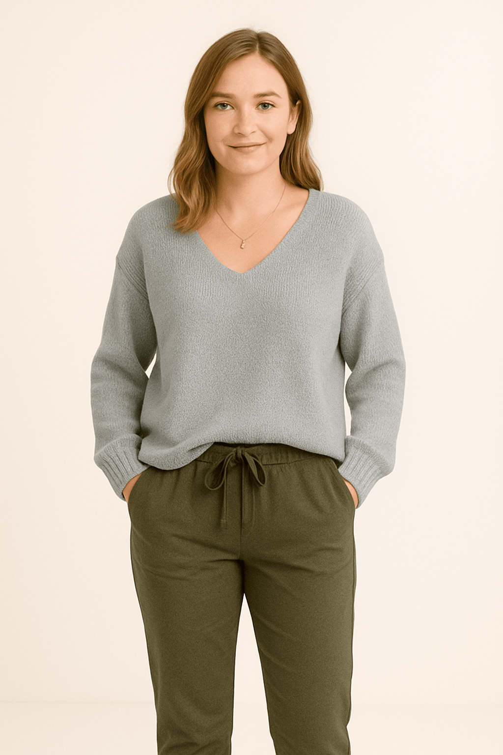 AROSA| Damen Lockerer Strickpullover mit elegantem Schnitt