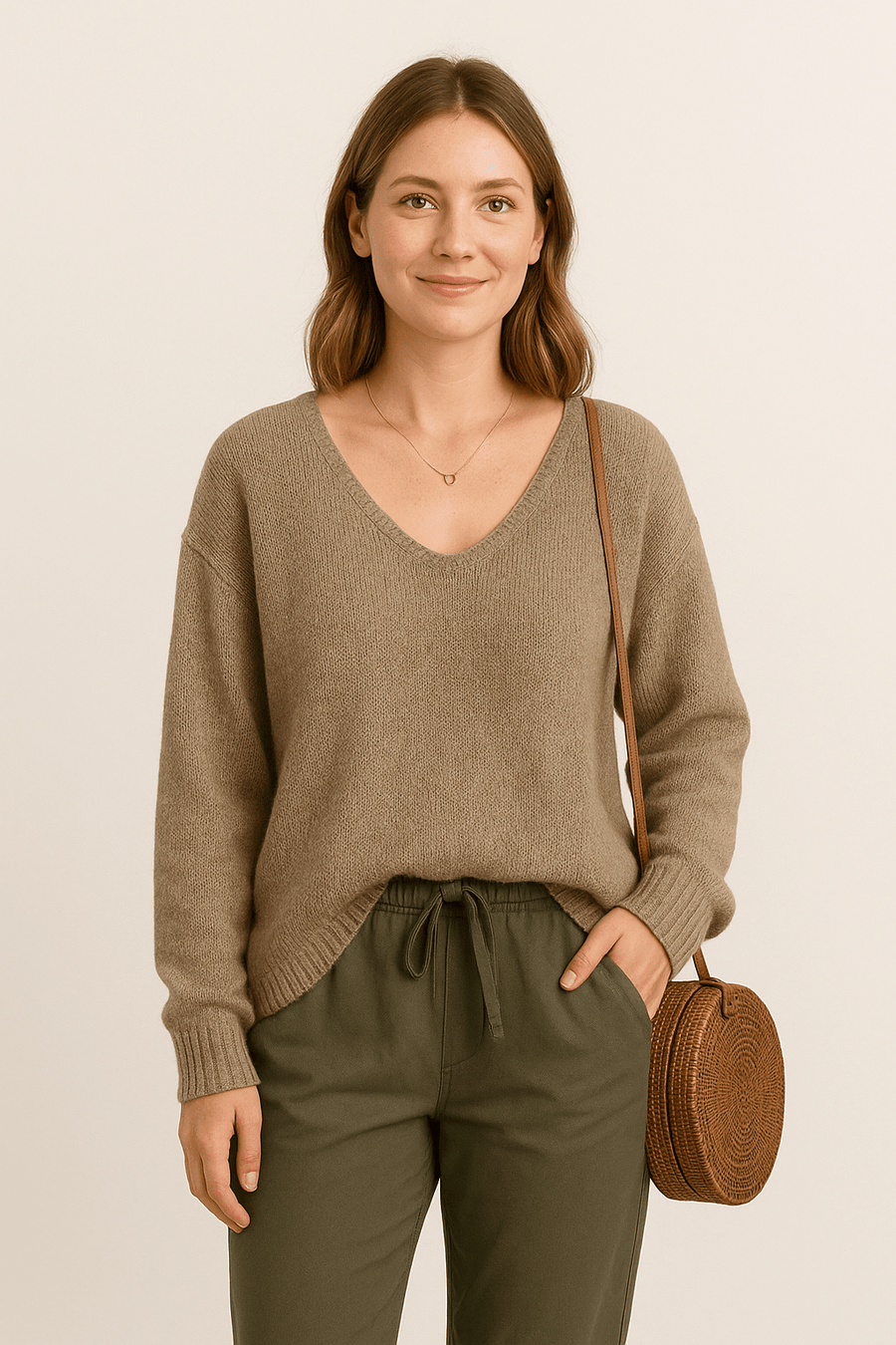 AROSA| Damen Lockerer Strickpullover mit elegantem Schnitt