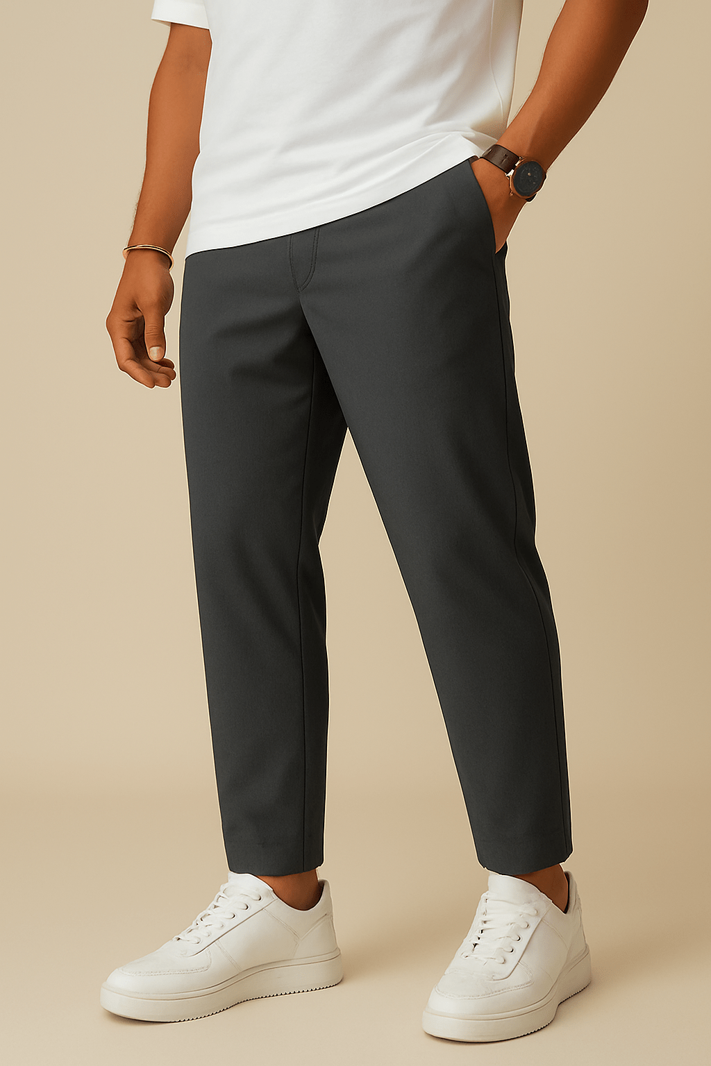 AROSA | Herren Hose Essential mit schmalem Bein, weichem Griff und Kordelzug