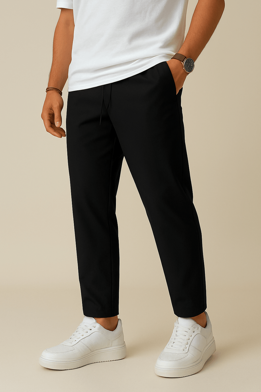 AROSA | Herren Hose Essential mit schmalem Bein, weichem Griff und Kordelzug