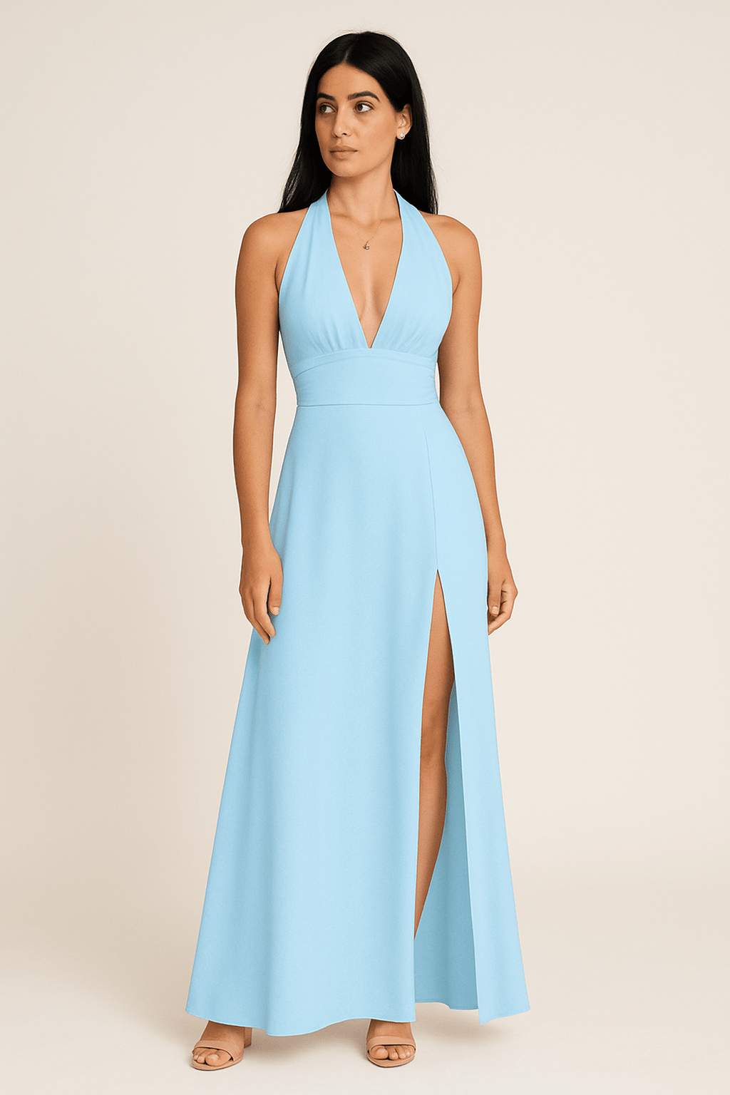 AROSA | Festliches Damen Maxikleid mit Neckholder-Ausschnitt luftig & leicht