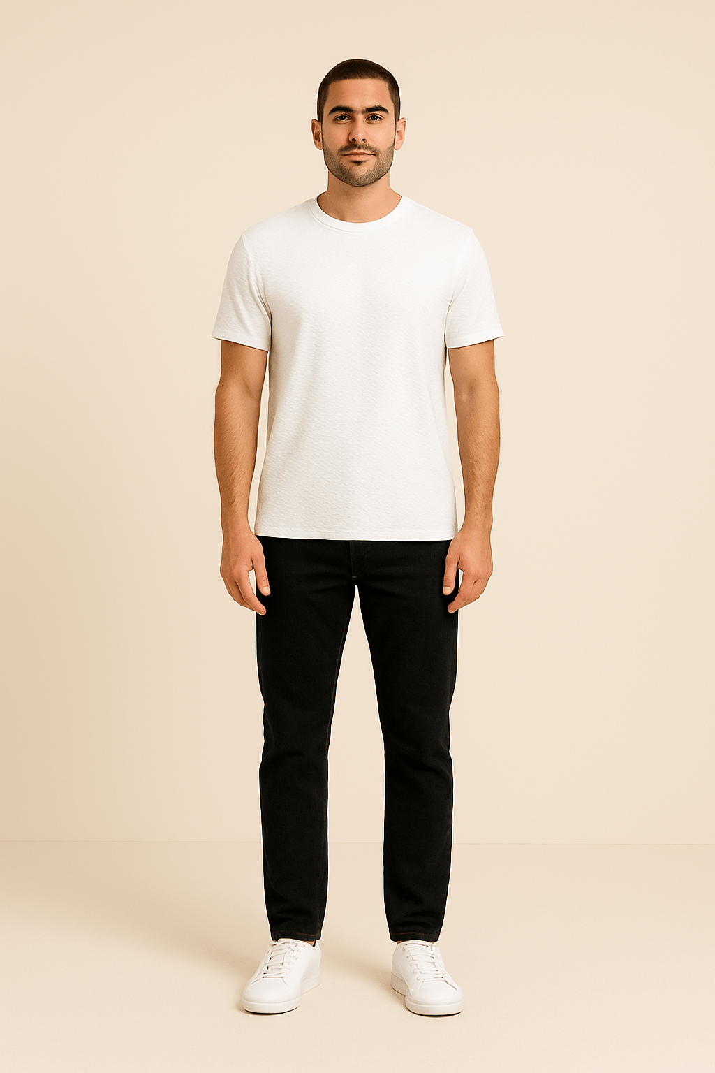 AROSA| Herren T-Shirt mit Waffelstruktur für Sommer und Übergangszeit