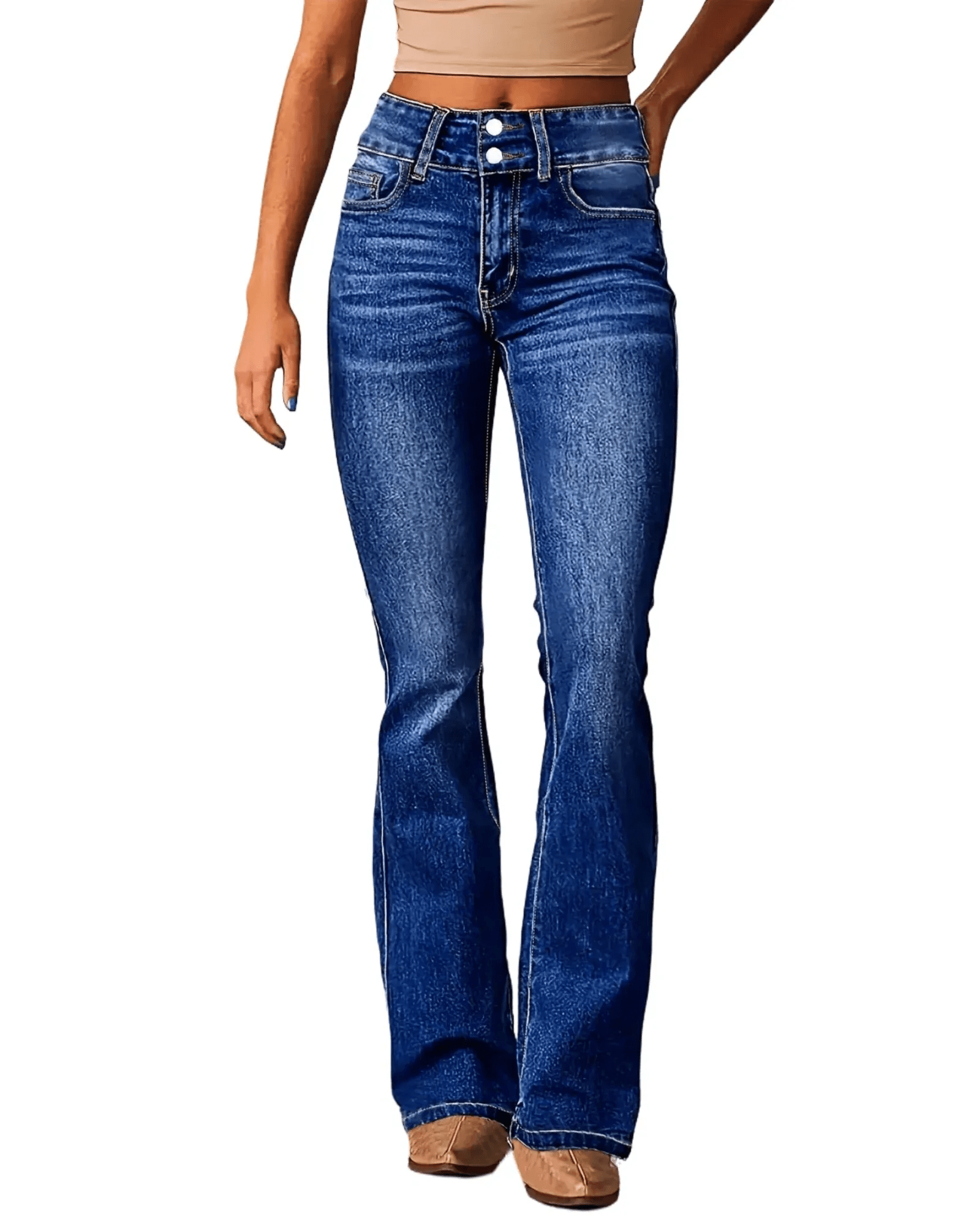 AROSA| Damen Hose mit weitem Bein im Retro-Stil für Arbeit & Freizeit