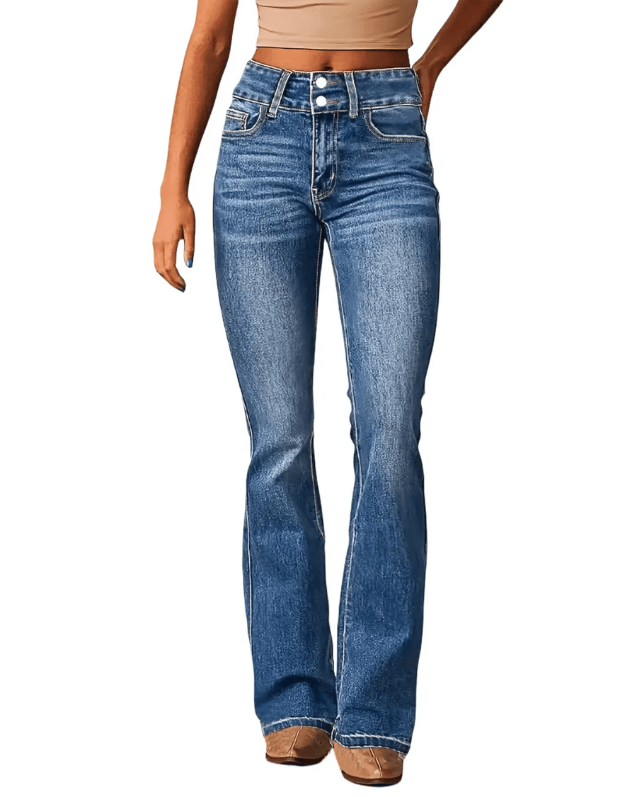 AROSA| Damen Hose mit weitem Bein im Retro-Stil für Arbeit & Freizeit