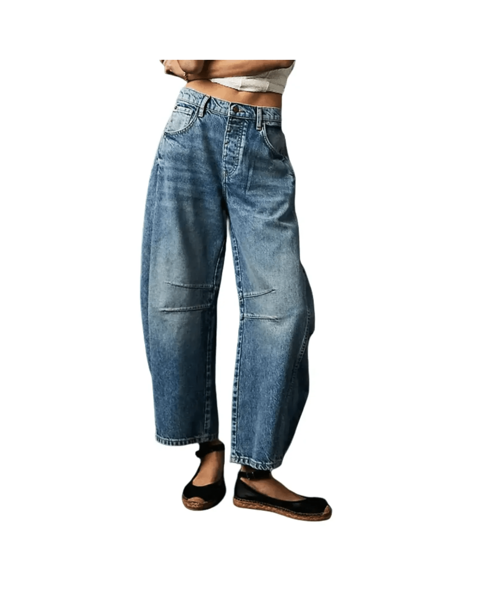 AROSA| Damen Jeans mit weitem Bein und klarer Silhouette Büro & Freizeit