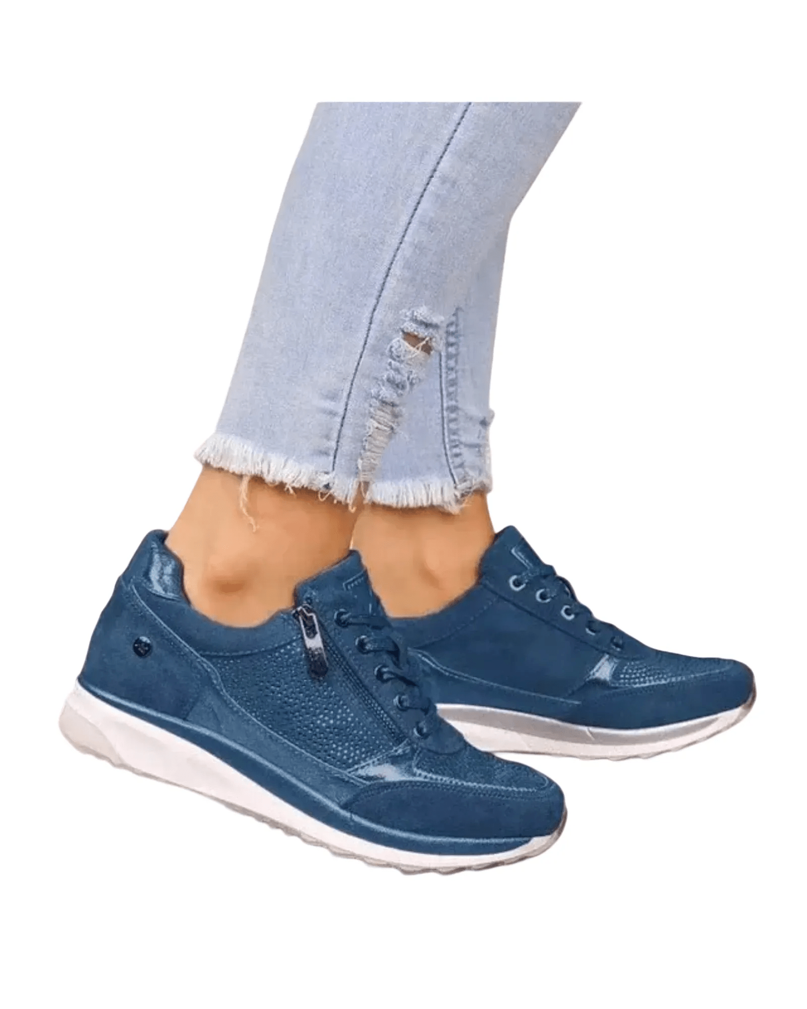 AROSA| Damen Sneaker mit Reißverschluss für Freizeit & Arbeit