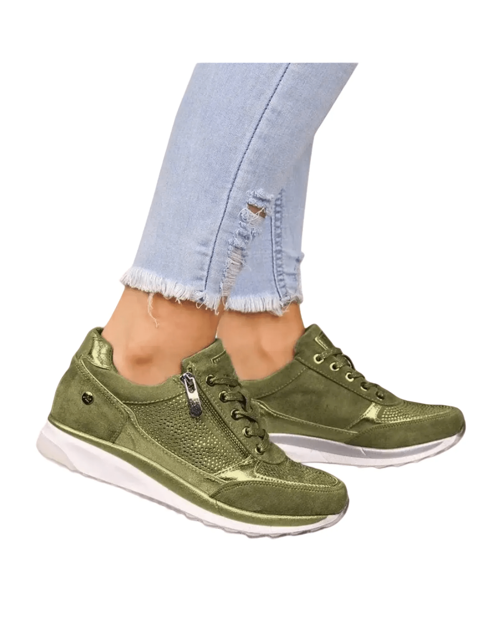 AROSA| Damen Sneaker mit Reißverschluss für Freizeit & Arbeit