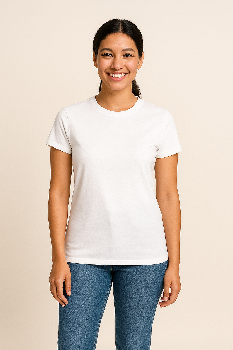 AROSA  | Damen T-Shirt Baumwolle mit klassischem Schnitt für Freizeit & Stil