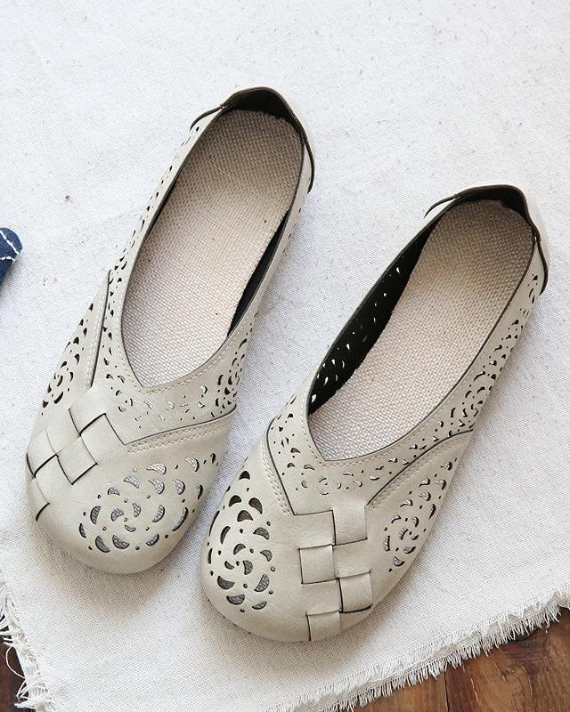 Zia | Perforierte Slip-On-Ballerinas