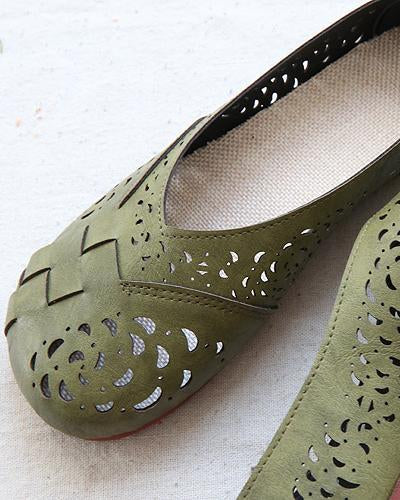Zia | Perforierte Slip-On-Ballerinas