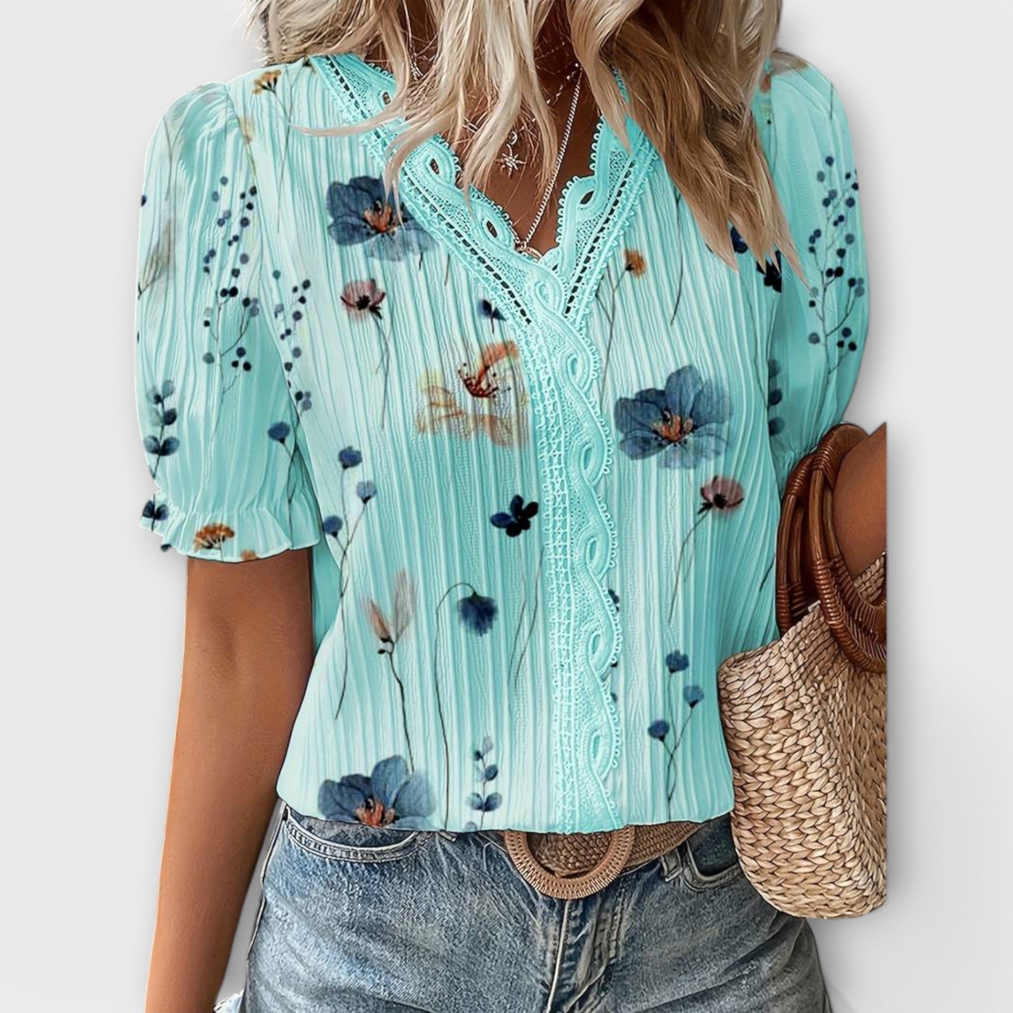 Spitzenglanz Bluse