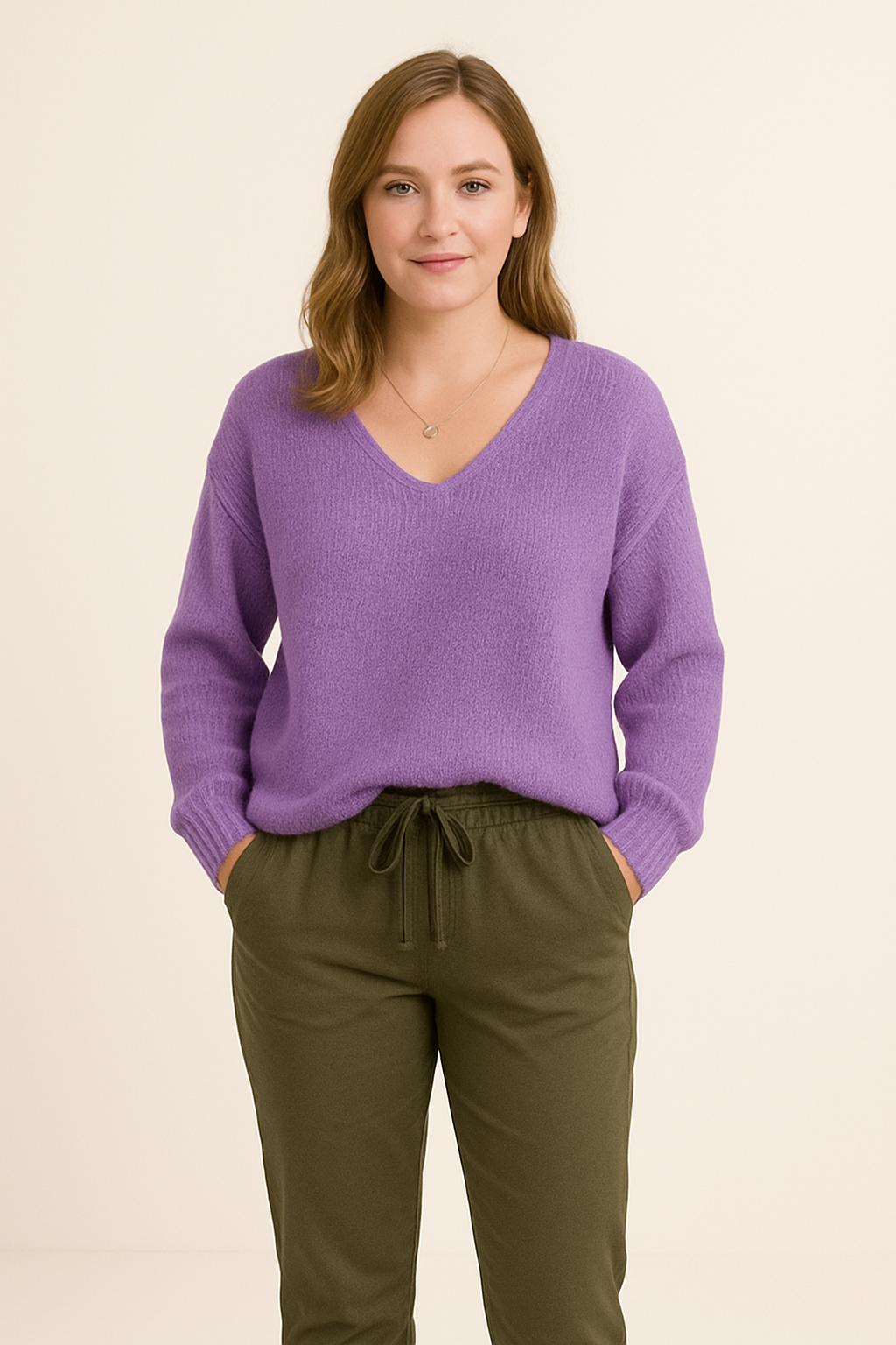 AROSA| Damen Lockerer Strickpullover mit elegantem Schnitt