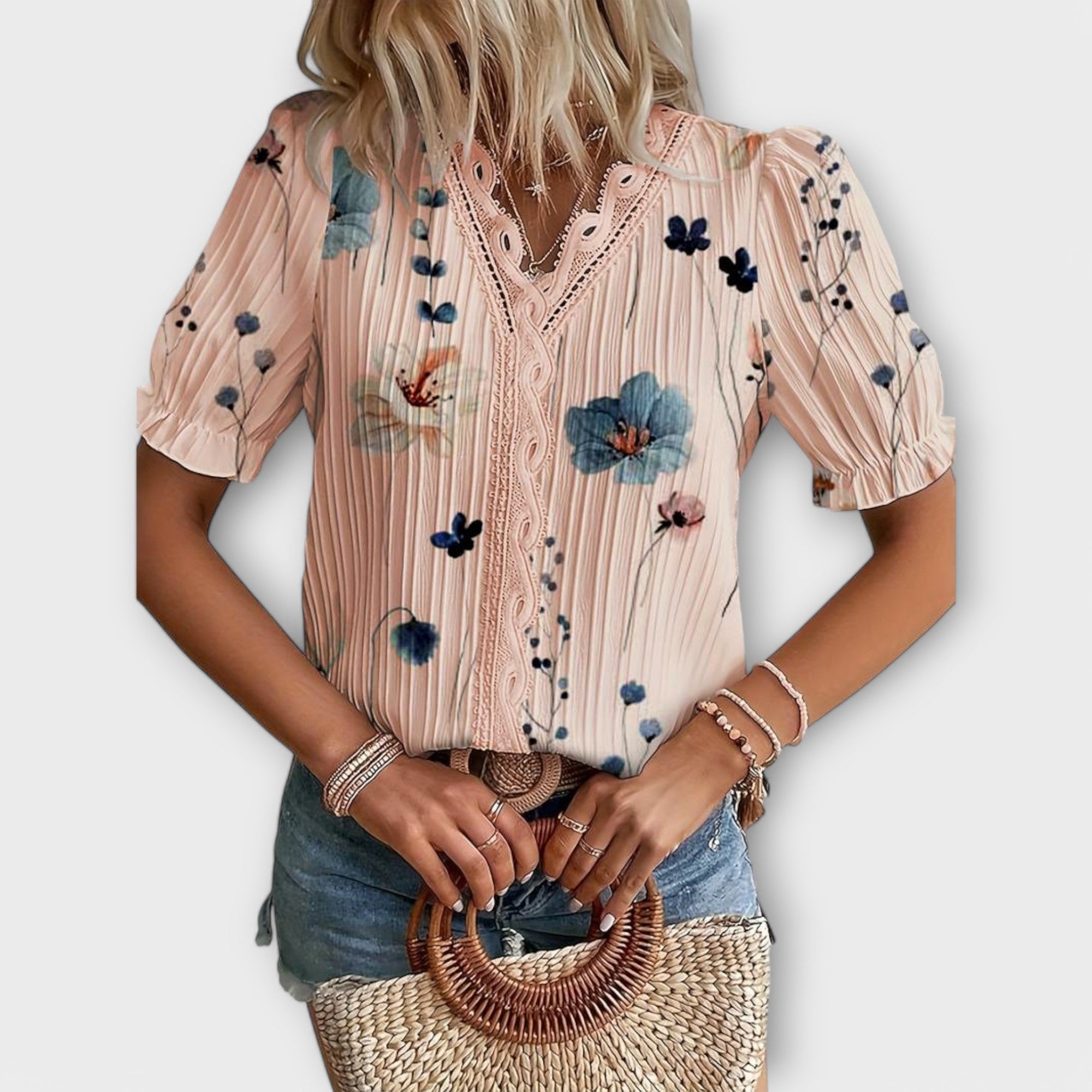 Spitzenglanz Bluse