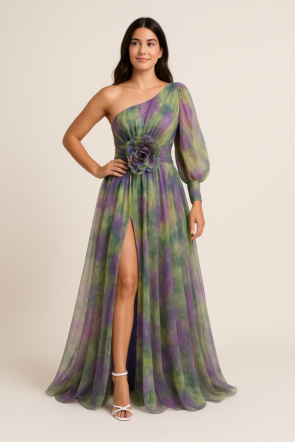 AROSA | luftig-leichtes Kleid mit One‑Shoulder‑Schnitt