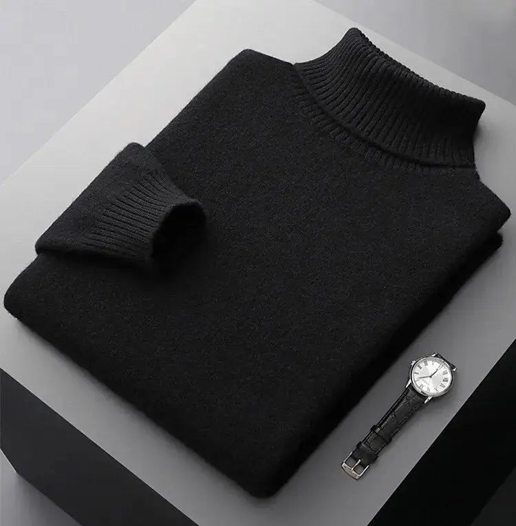 Rollkragenpullover aus 100% Merinowolle