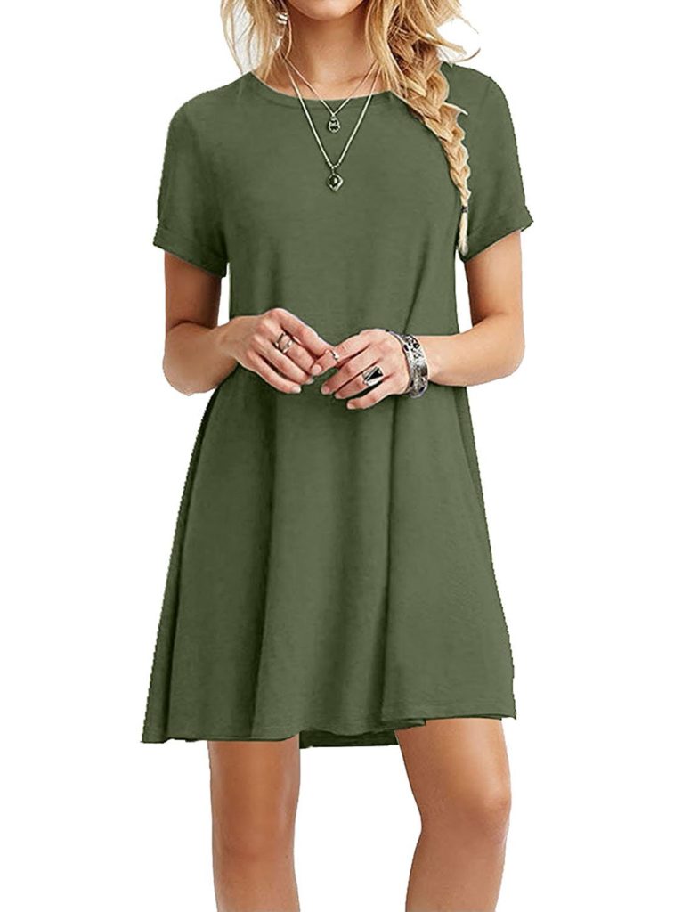 Vintage Damen T-Shirt Mini Kleid