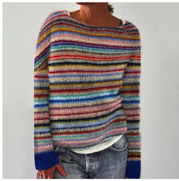 Herbstlicher Retro-Pullover