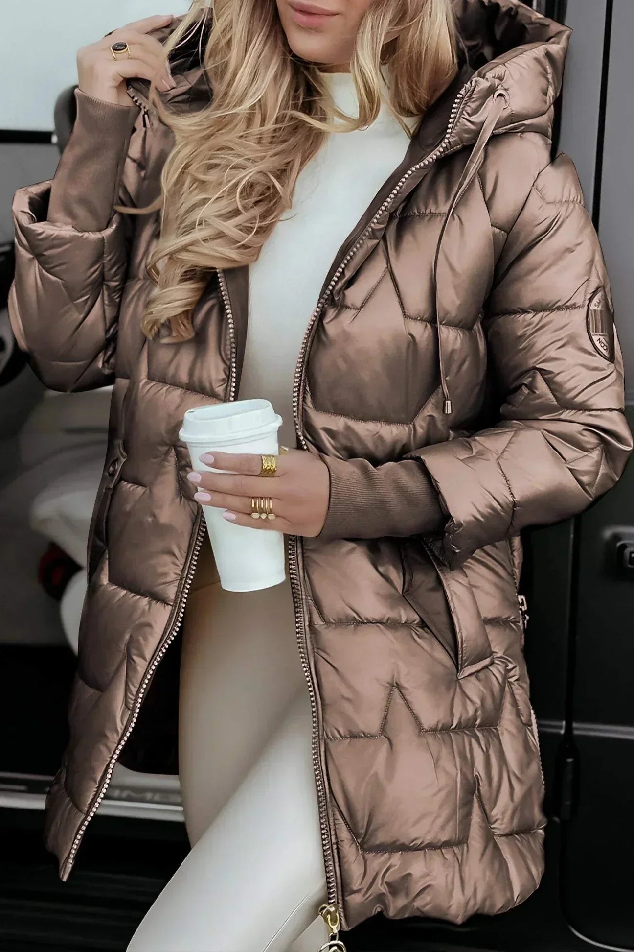 Zéphirine™ Lange und warme Steppjacke