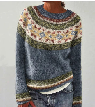 Harper Damen Strickpullover – Stilvoller Retro-Pulli mit klassischem Muster
