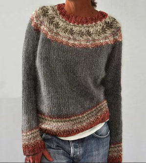 Harper Damen Strickpullover – Stilvoller Retro-Pulli mit klassischem Muster