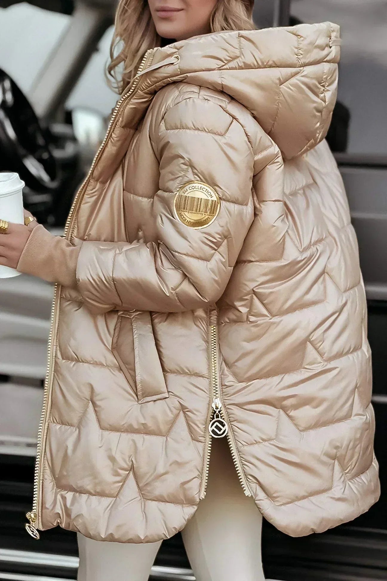 Zéphirine™ Lange und warme Steppjacke