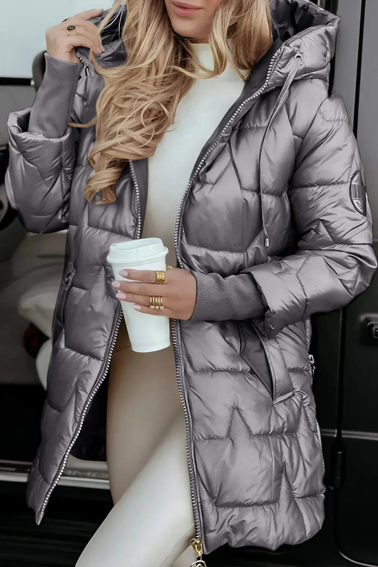 Zéphirine™ Lange und warme Steppjacke