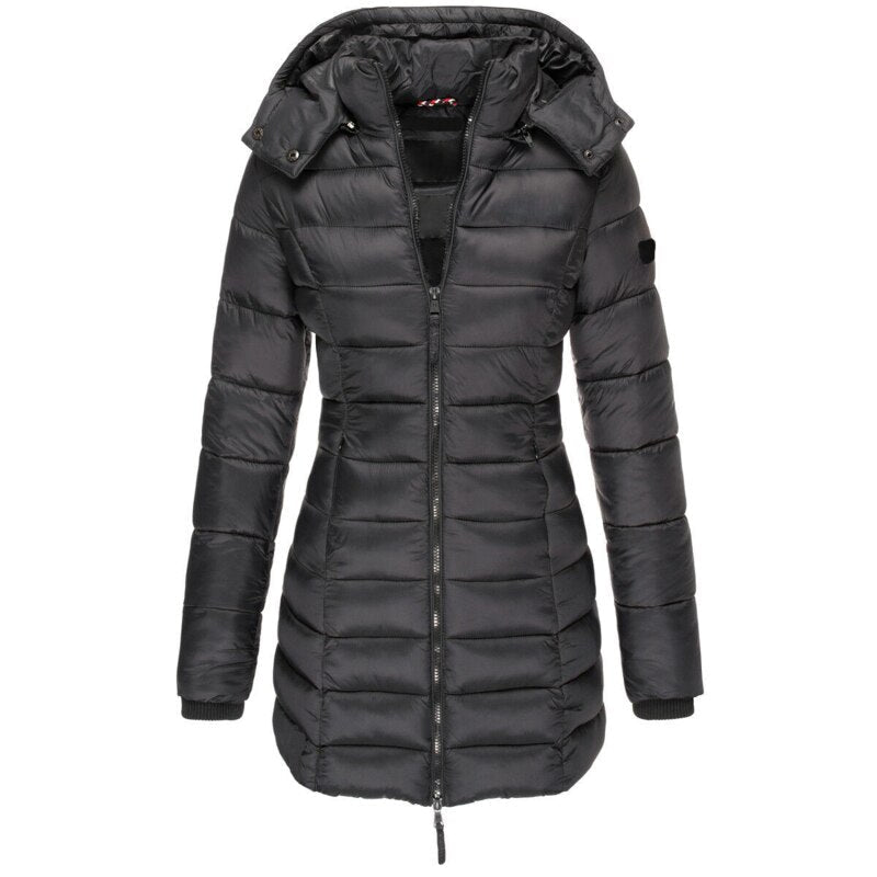 Lange Daunenjacke