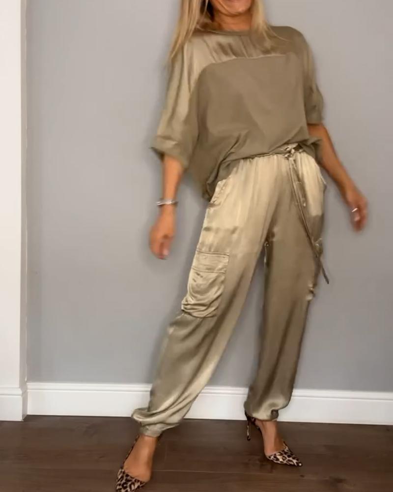 Jette Satin Halbarm-Anzug