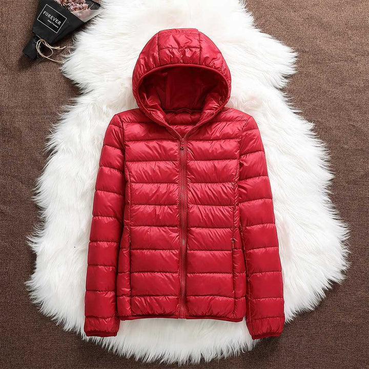 Rosnitha - Neue Winterjacke mit weißen Entenfedern