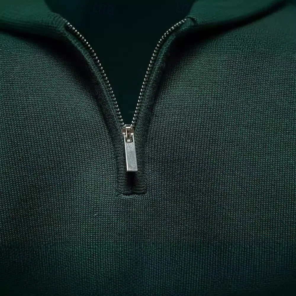 Solider Strickpullover mit Reissverschluss