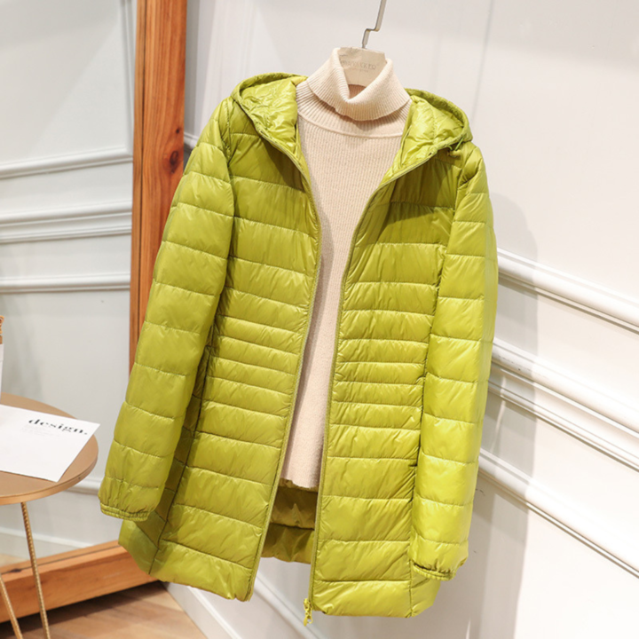 Rosnitha - Neue Winterjacke mit weißen Entenfedern