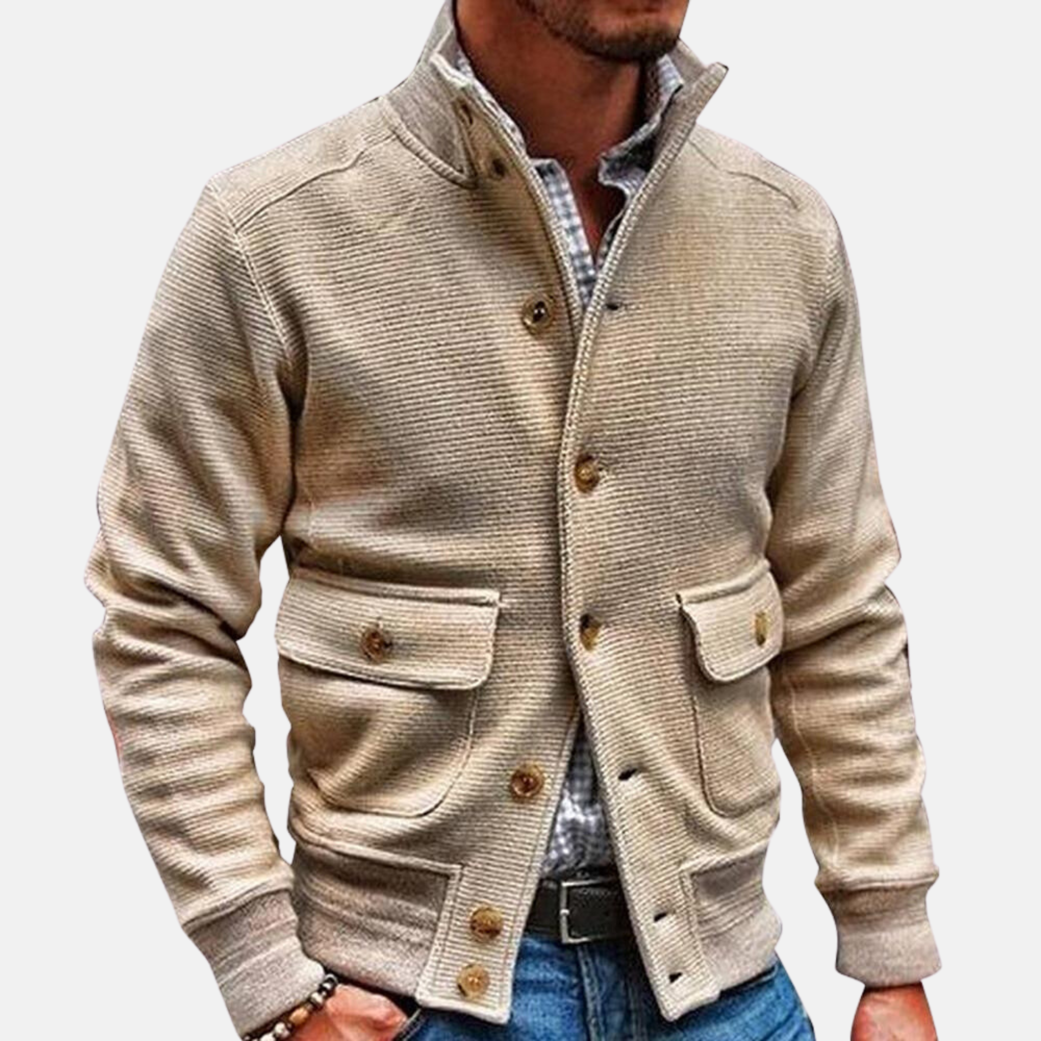 Modische Jacke mit Stehkragen