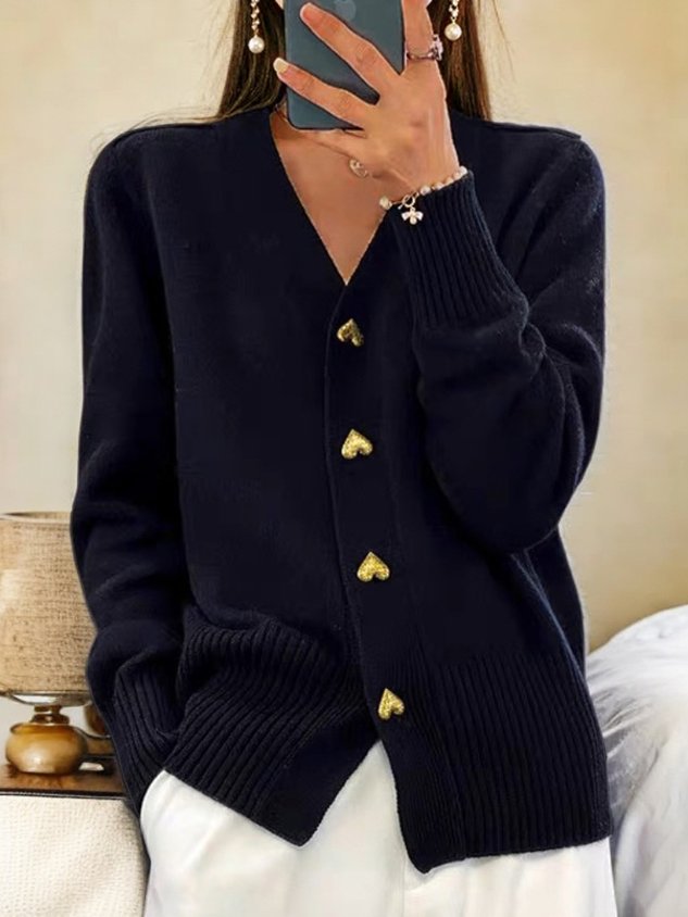 Lyddia™ Strickjacke Mit Herzknöpfen