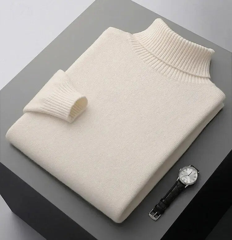 Rollkragenpullover aus 100% Merinowolle