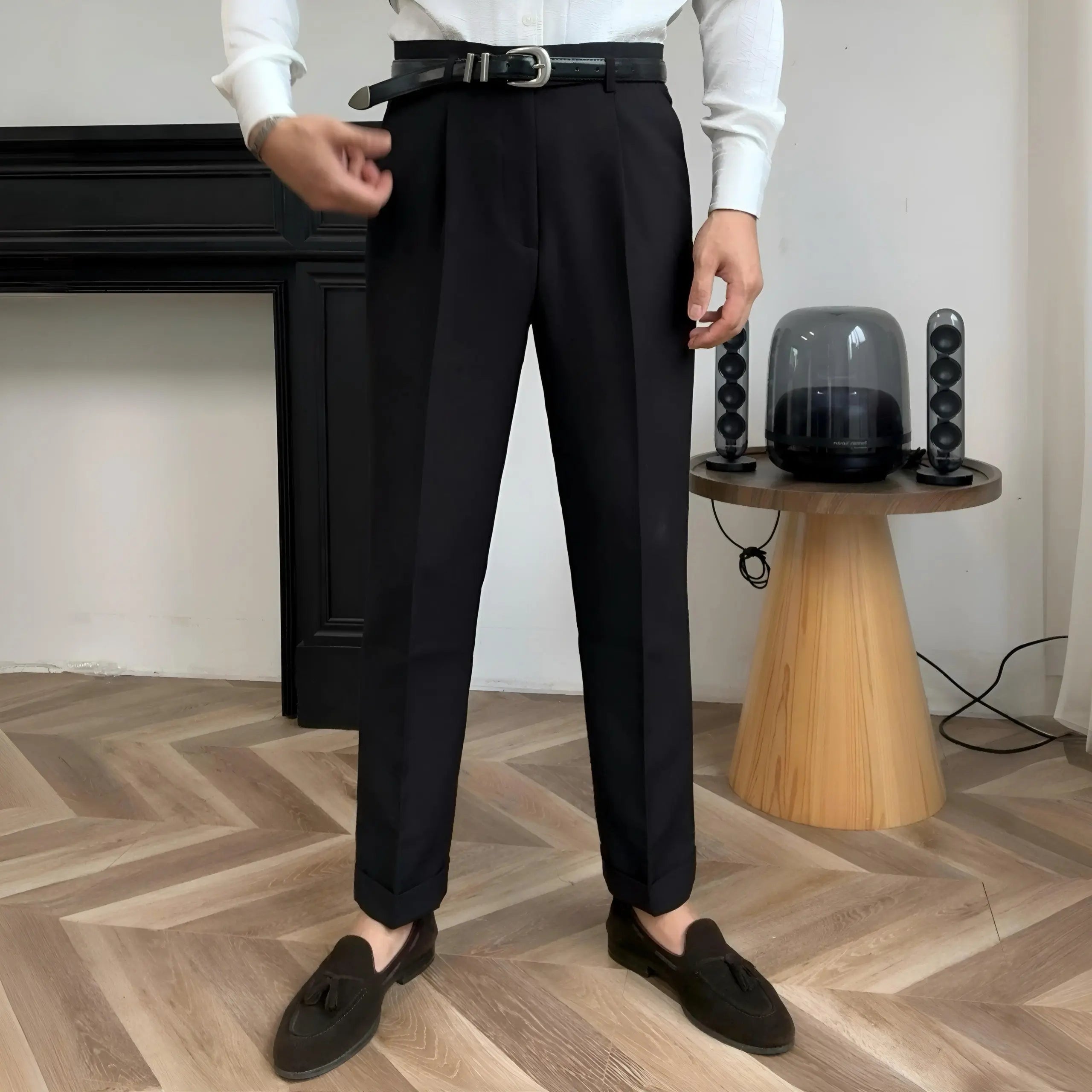 Klassische Hollywood Hose (mit Gürtel)